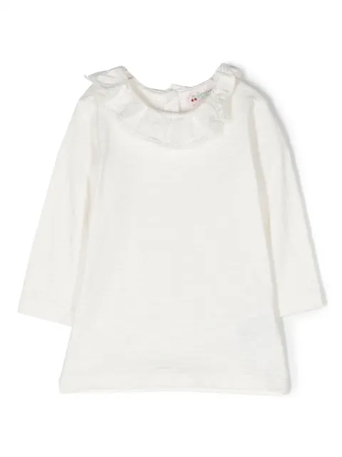 Bonpoint Billa ruffled-collar t-shirt