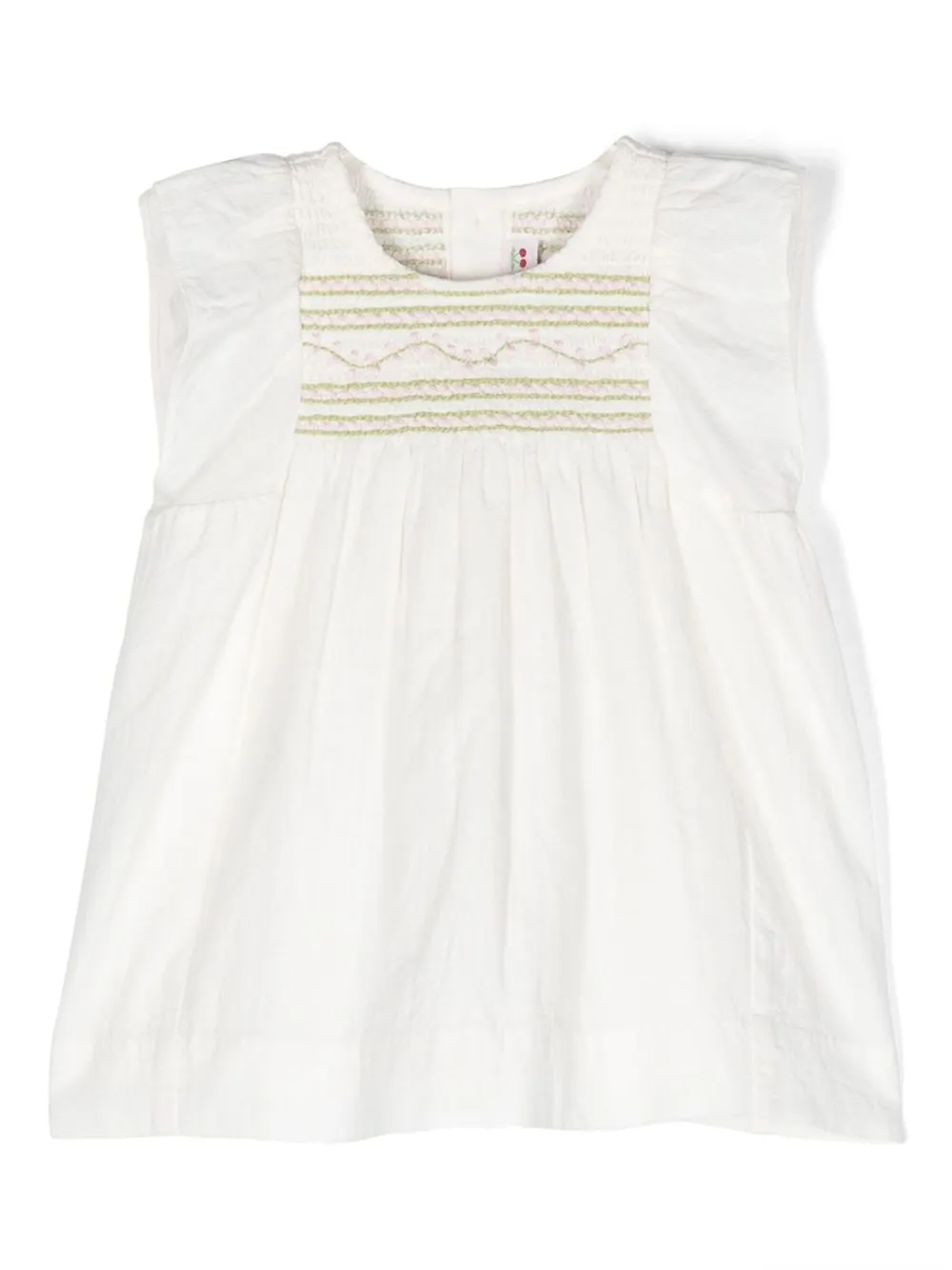 Bonpoint Babies' Cadelili Sleeveless Smock Dress In White