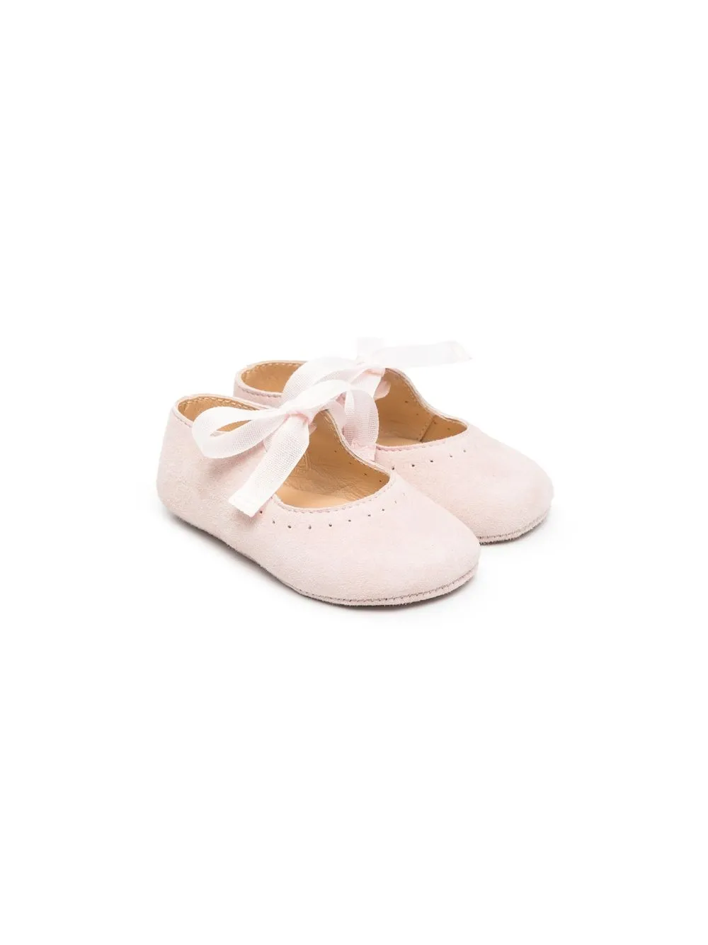 

Bonpoint bow-detail crib shoes - Pink