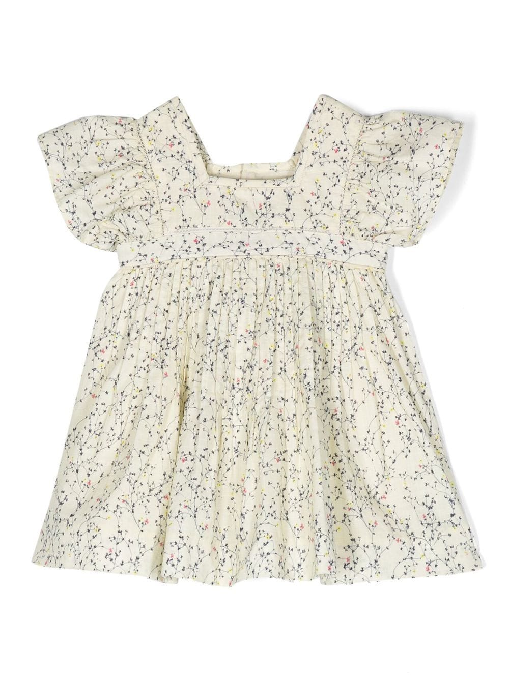 Bonpoint Babies' Alexandrina Floral-print Smock Dress In Neutrals