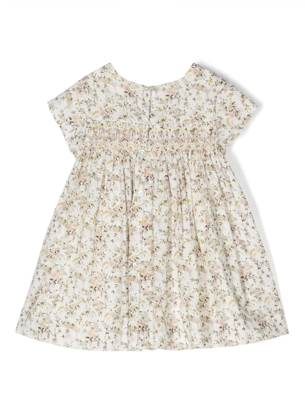 Bonpoint Jurk met bloemenprint - Beige