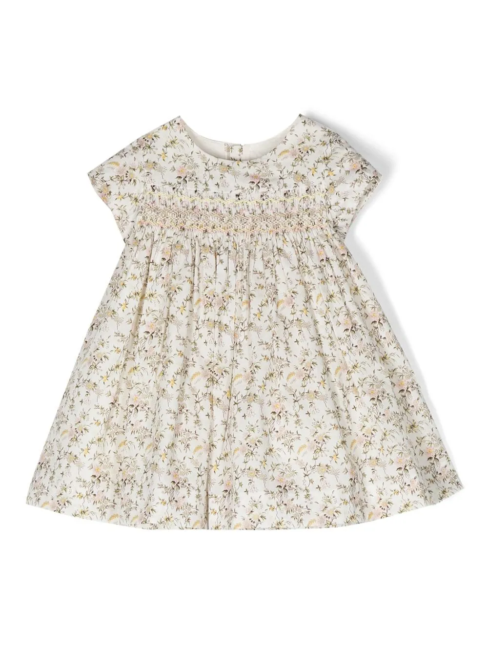 

Bonpoint smocked floral-print dress - Neutrals