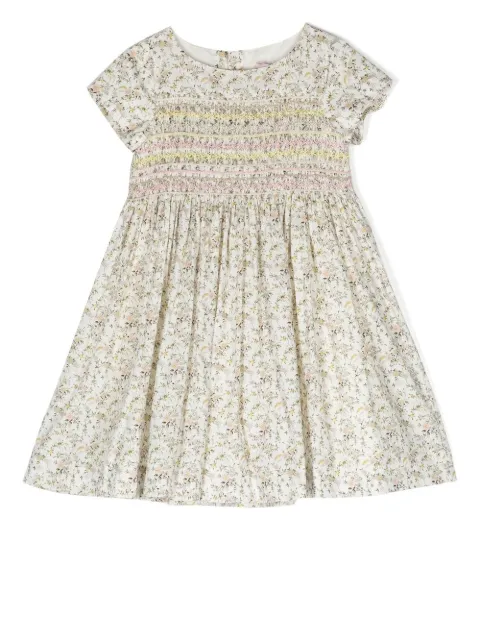 Bonpoint robe froncée Duchesse à fleurs