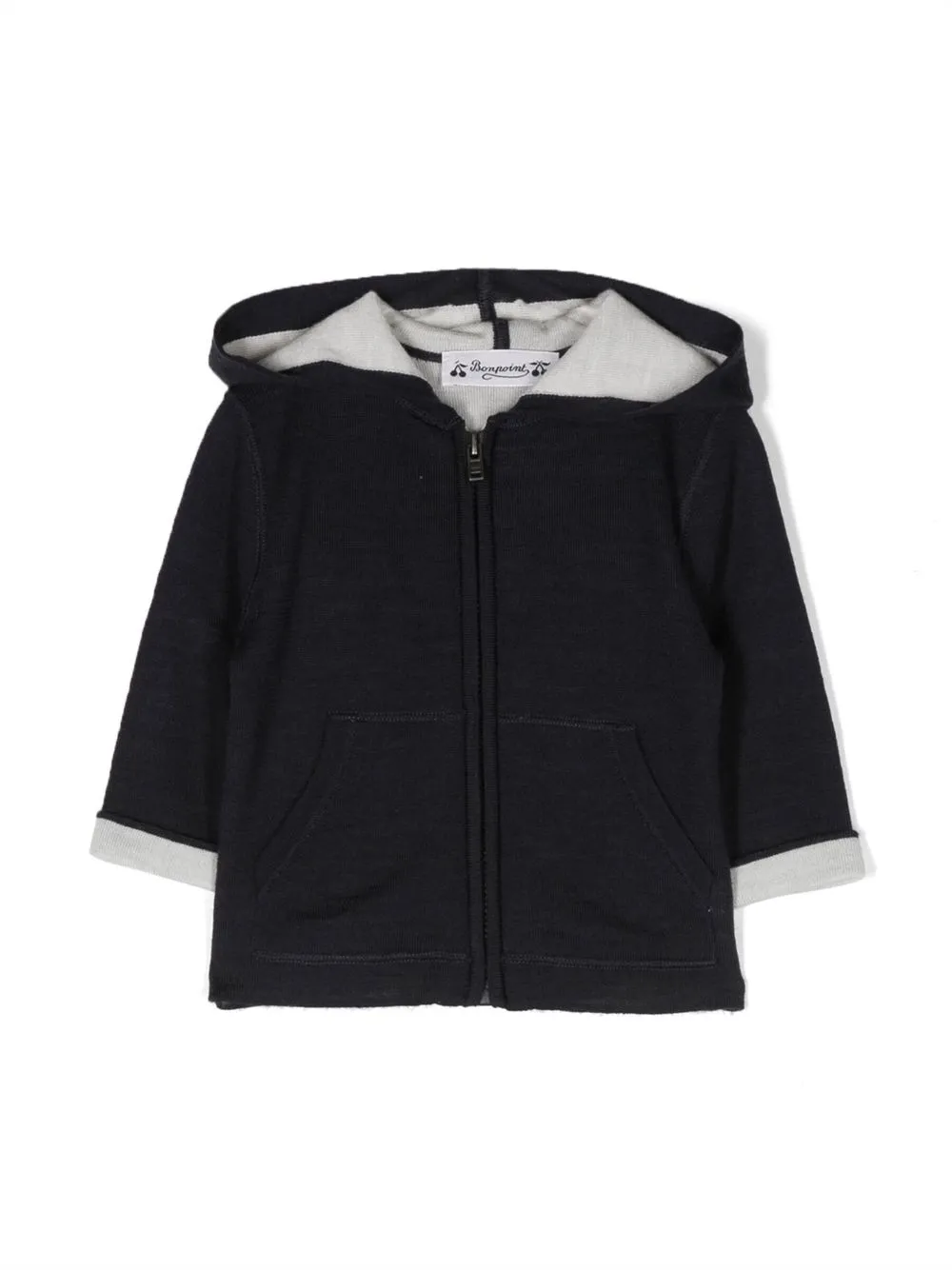 

Bonpoint Alexandros zip-up cardigan - Blue