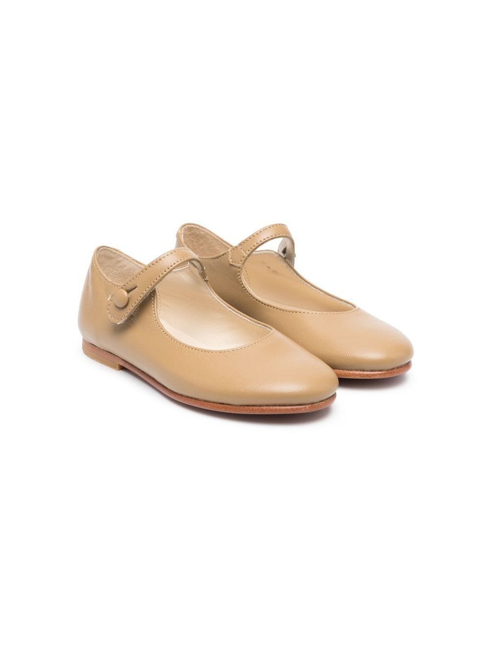 Bonpoint Ella Ballerina Shoes In Brown