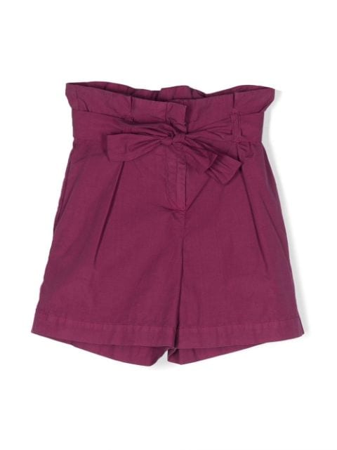 Bonpoint shirred tied-waist shorts 