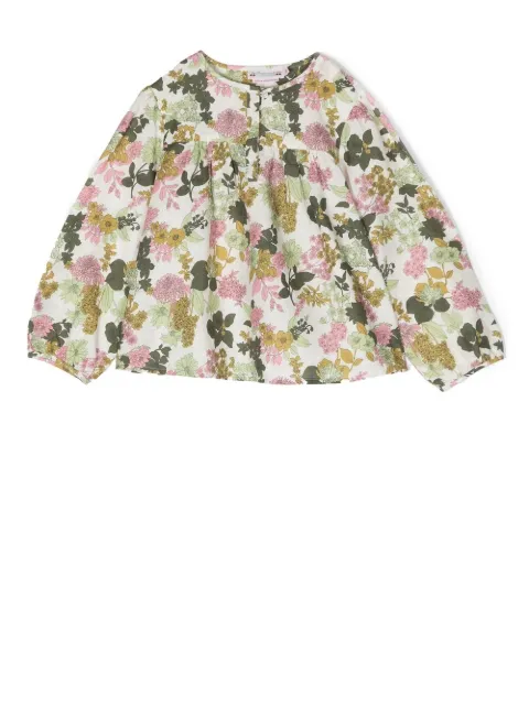 Bonpoint floral-print long-sleeved blouse