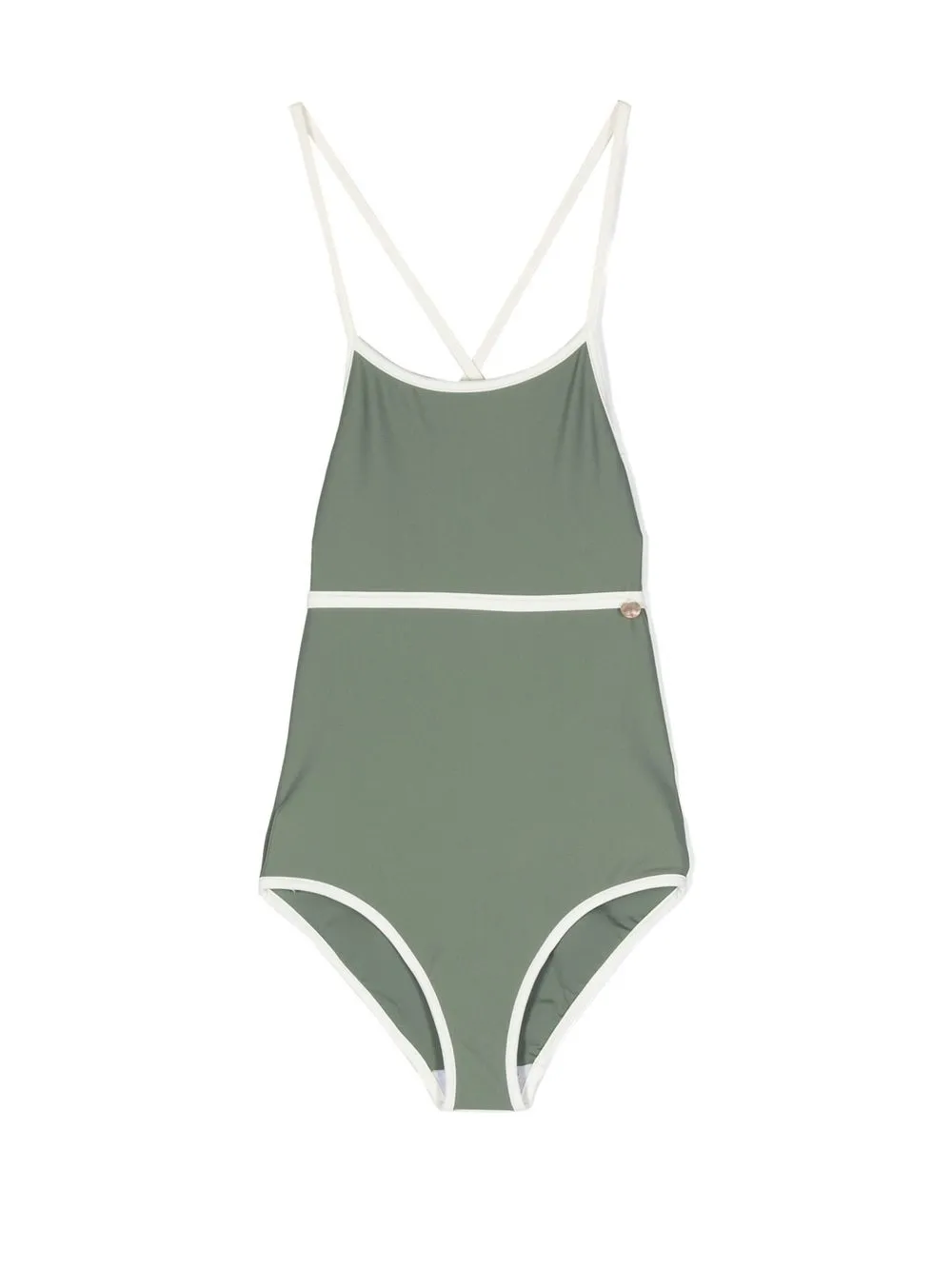 

Bonpoint crossover-straps swimsuit - Green