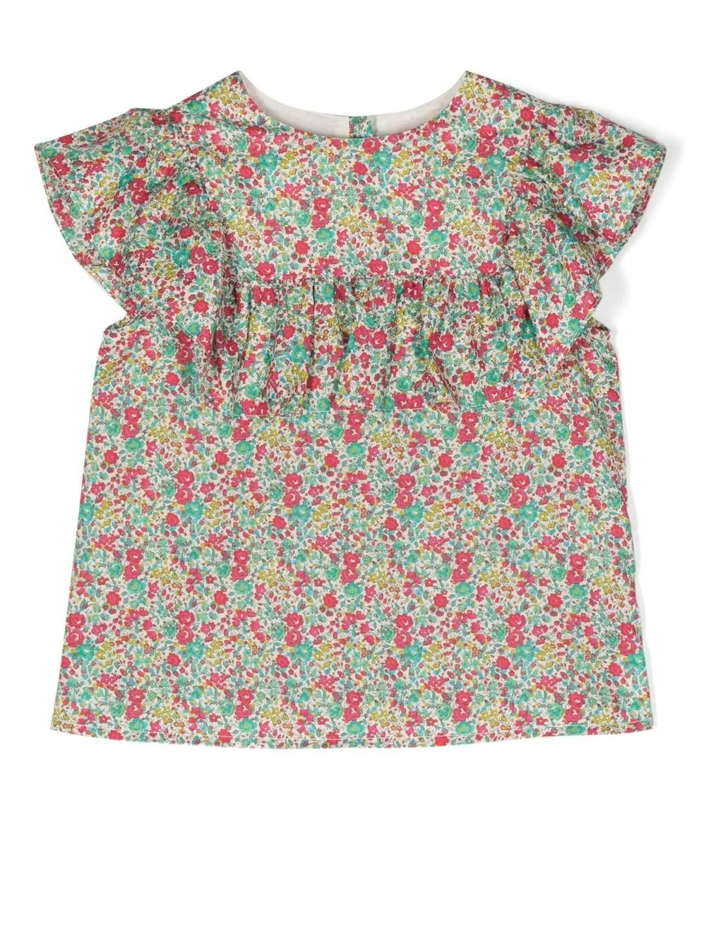 Bonpoint Floral-print Ruffled Blouse In Multicolour