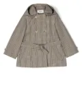 Bonpoint Charlene plaid-check print coat - Brown