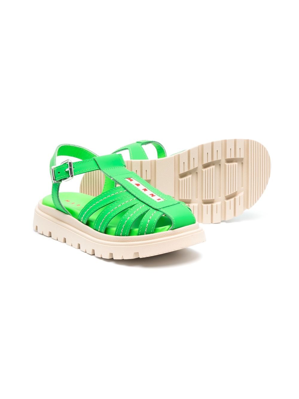 Marni Kids Leren sandalen - Groen