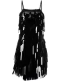 The Attico sequin fringe mini dress - Black