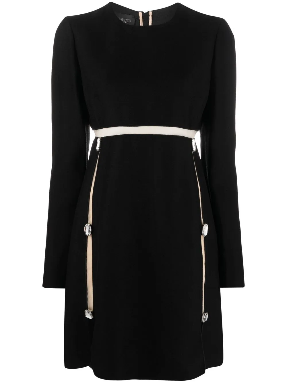 

Giambattista Valli crystal-embellished long-sleeve dress - Black