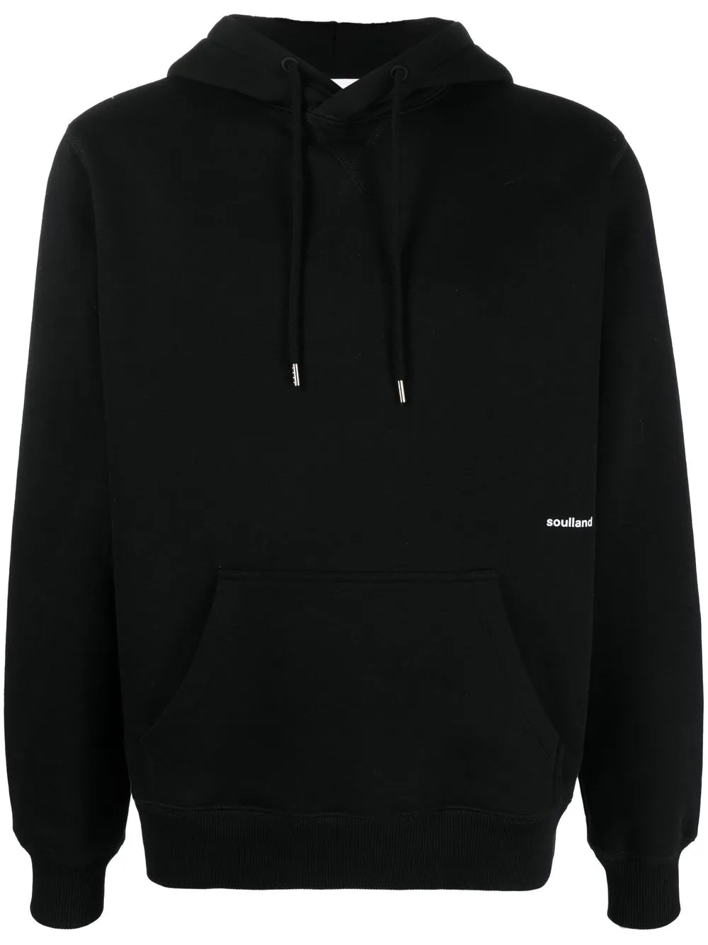 

Soulland Reed logo-print hoodie - Black