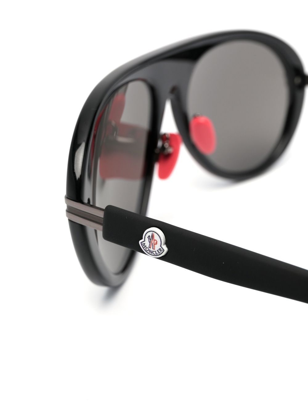 Shop Moncler Navigaze Pilot-frame Sunglasses In Black