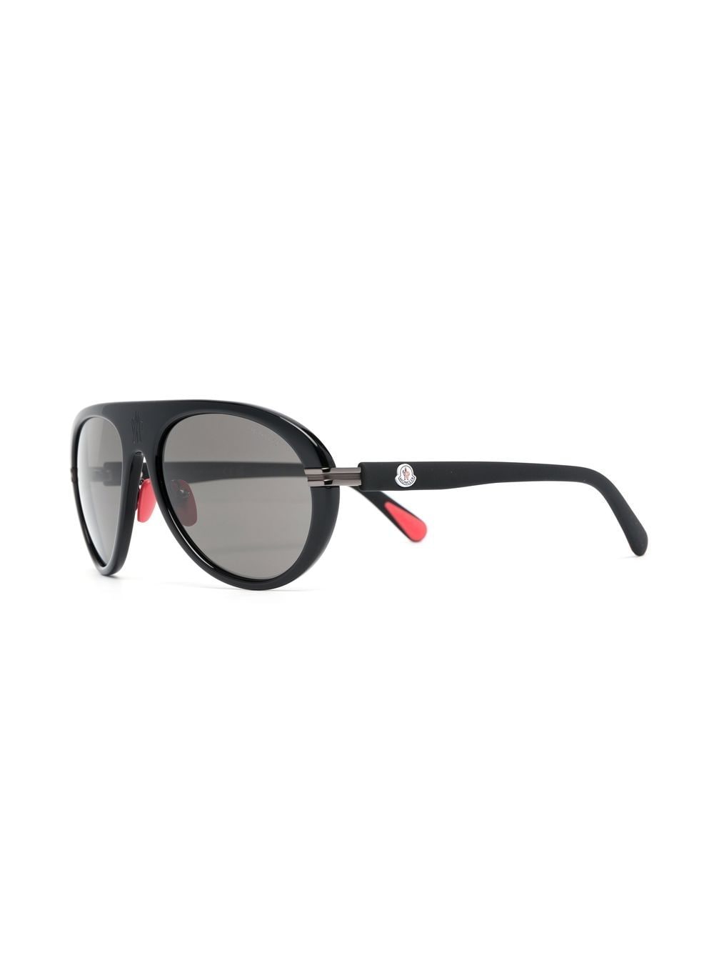 Shop Moncler Navigaze Pilot-frame Sunglasses In Black