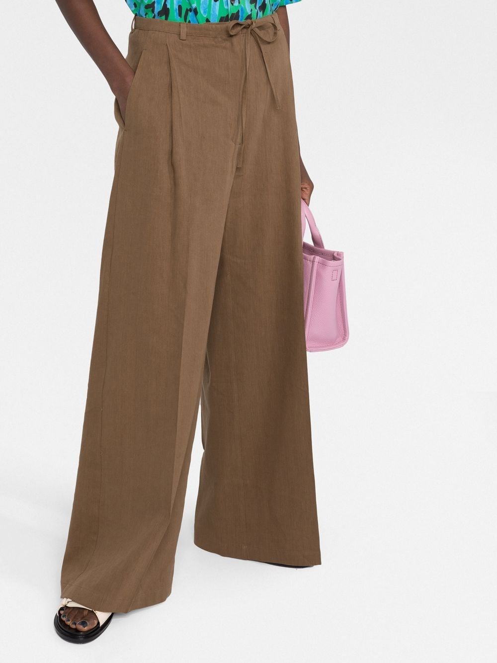 Shop Christian Wijnants Pretsi Wide-leg Trousers In Brown