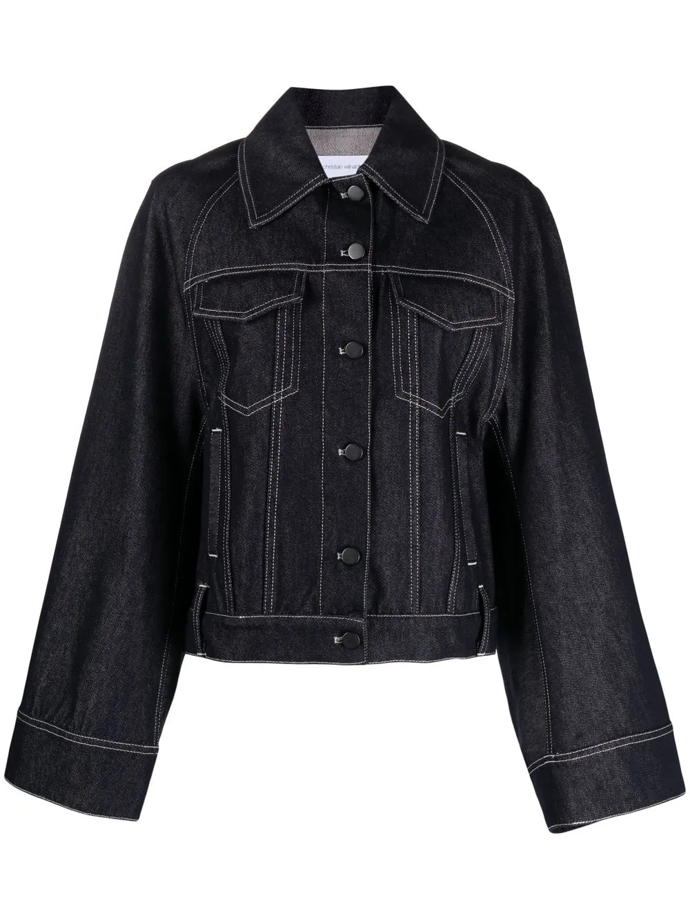 Christian Wijnants Janik wide-sleeve Denim Jacket - Farfetch