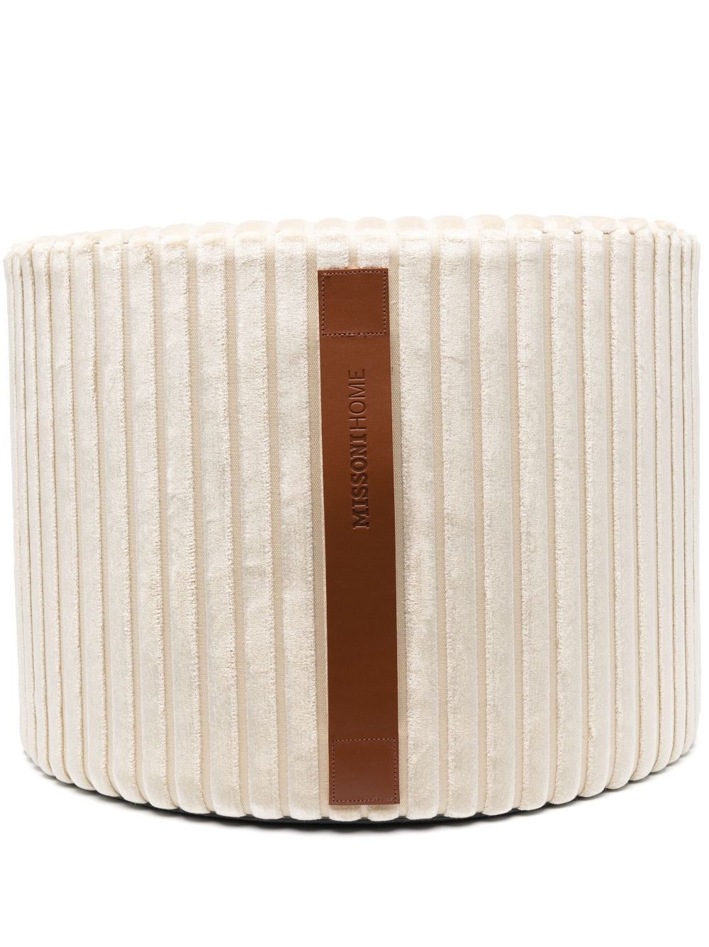 Missoni Basel Cylinder Pouf In White