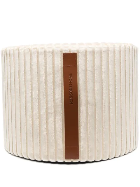 Missoni Home velvet-effect cylinder pouf