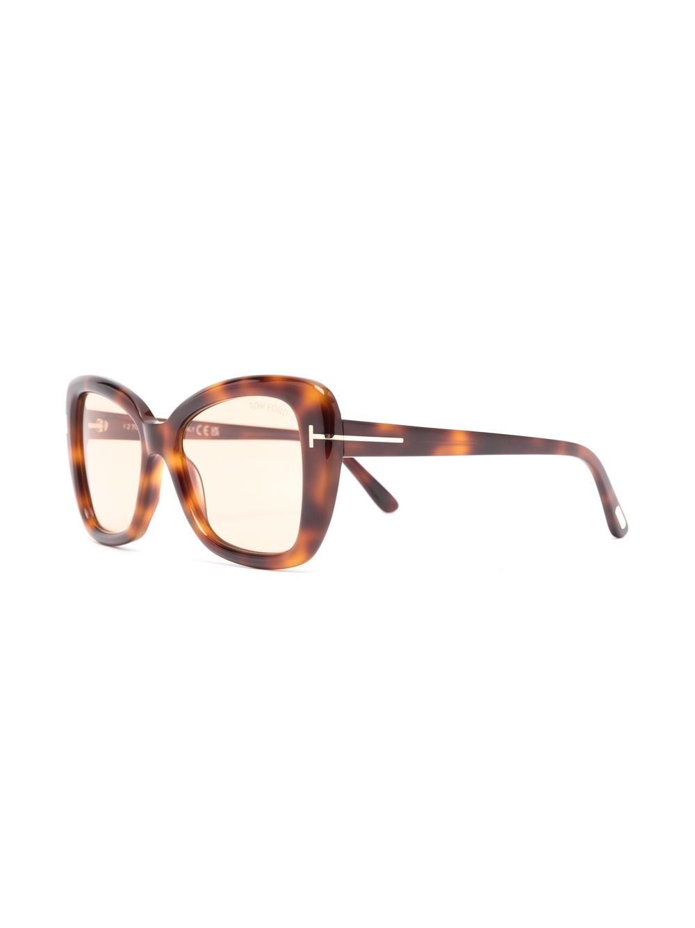 TOM FORD Eyewear Zonnebril met vlinderprint - Bruin