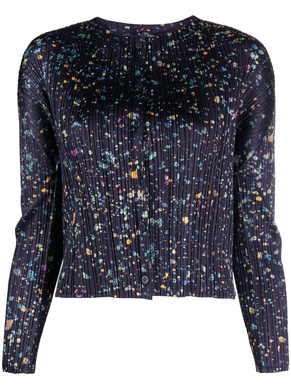 

Pleats Please Issey Miyake Enchant plissé knit cardigan - Blue