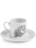 Fornasetti Solitario porcelain coffee cup - White