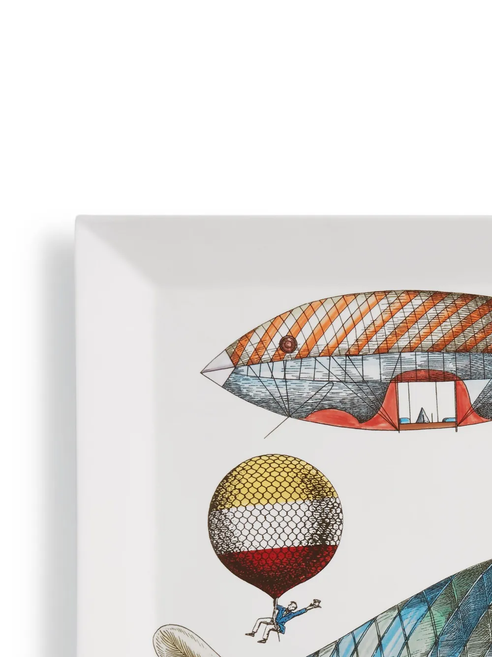 Fornasetti Palloni N.4 Porcelain Tray In Mul