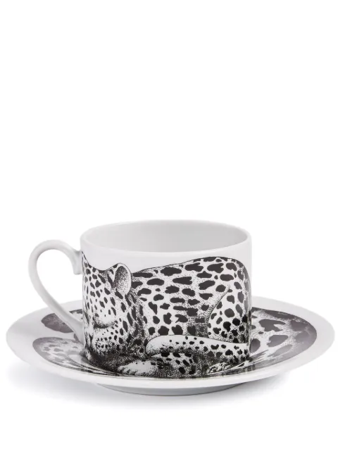 Fornasetti taza de té High Fidelity Leopardato