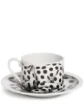 Fornasetti High Fidelity cat tea cup - White