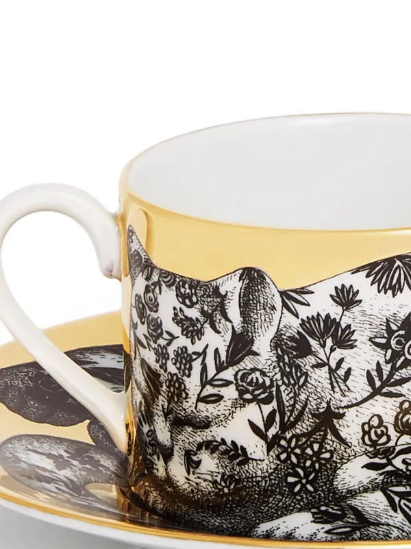 その他 fornasetti Fornasetti Fidelity Fiorato ティーカップ | ブラック