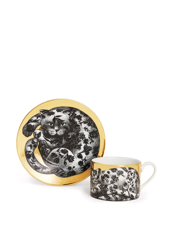 その他 fornasetti Fornasetti Fidelity Fiorato ティーカップ | ブラック