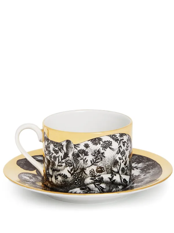 Fornasetti Fidelity Fiorato ティーカップ | ブラック
