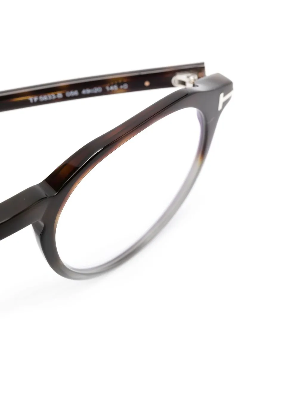 Tom Ford Ft5833b Round-frame Glasses In Brown