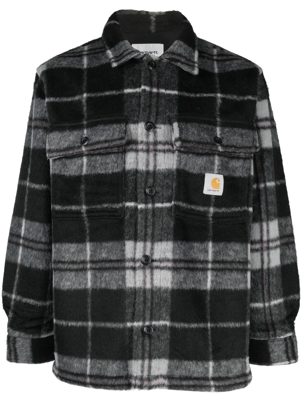 

Carhartt WIP Manning plaid-check print shirt - Black