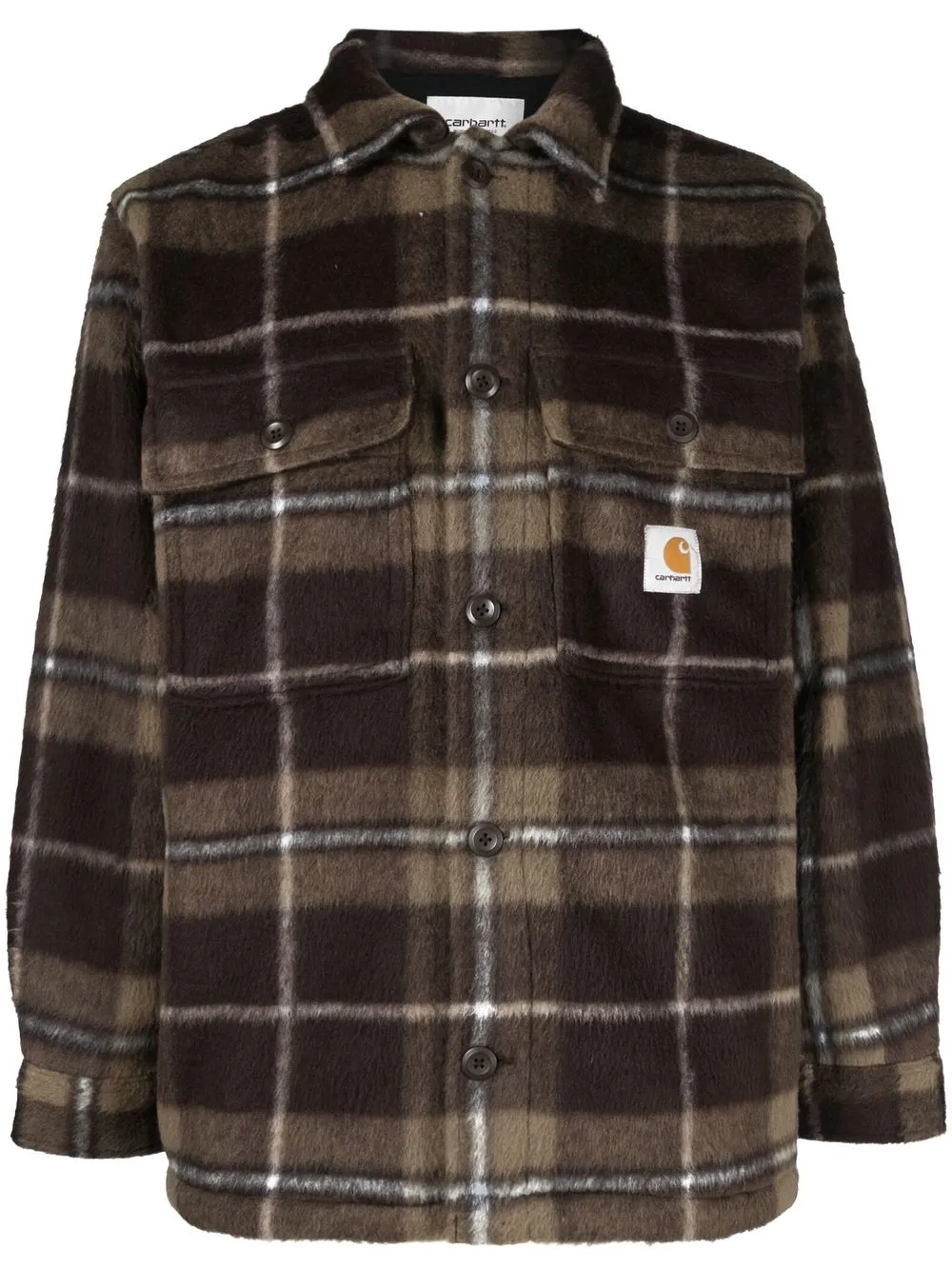 

Carhartt WIP plaid-check print button shirt - Brown