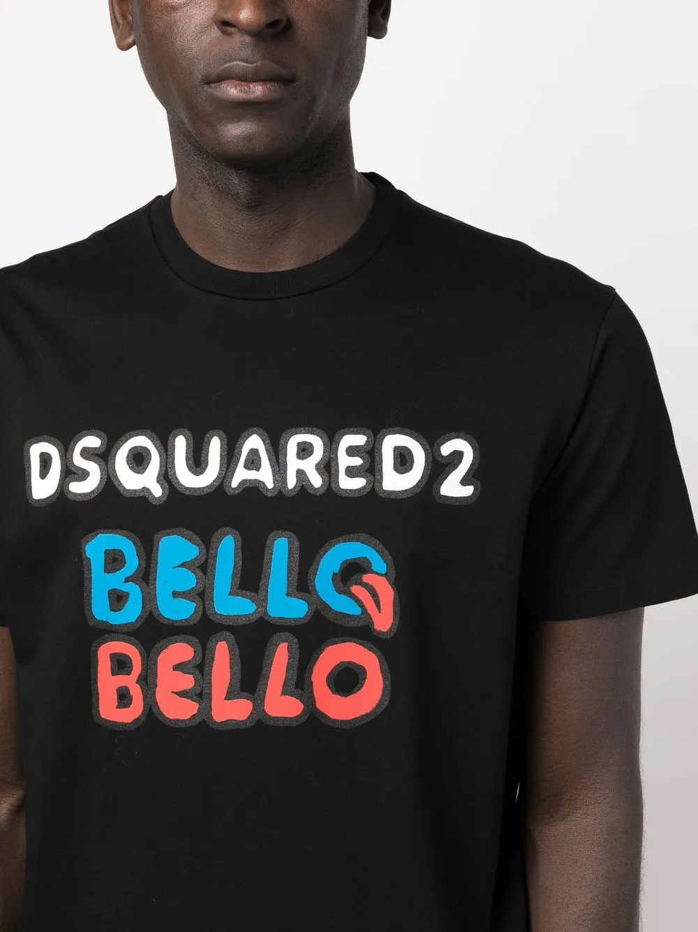 Dsquared2 Bello Bello Short Sleeve Graphic T-shirt In Black In 黑色