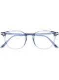 TOM FORD Eyewear translucent round-frame glasses - Blue