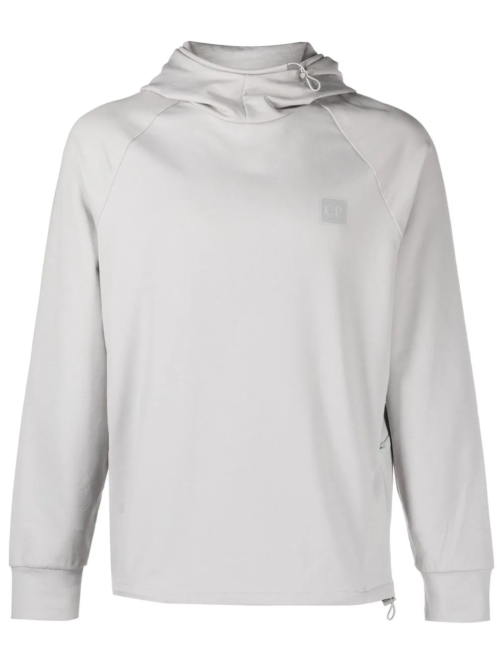 

C.P. Company logo-patch hoodie - Grey