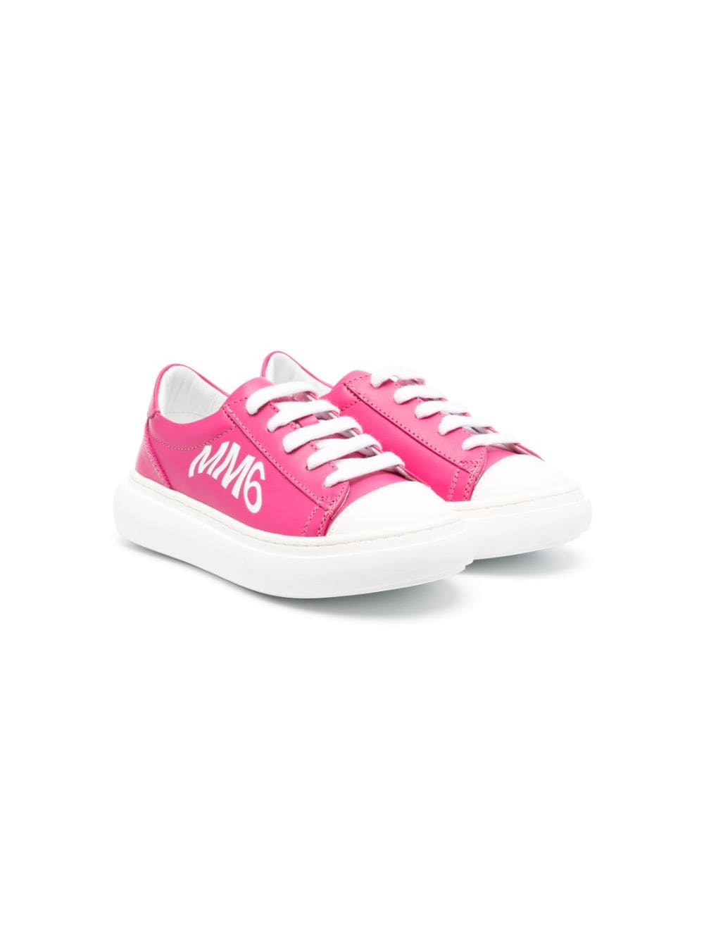 MM6 Maison Margiela Kids logo-print low-top sneakers - Pink