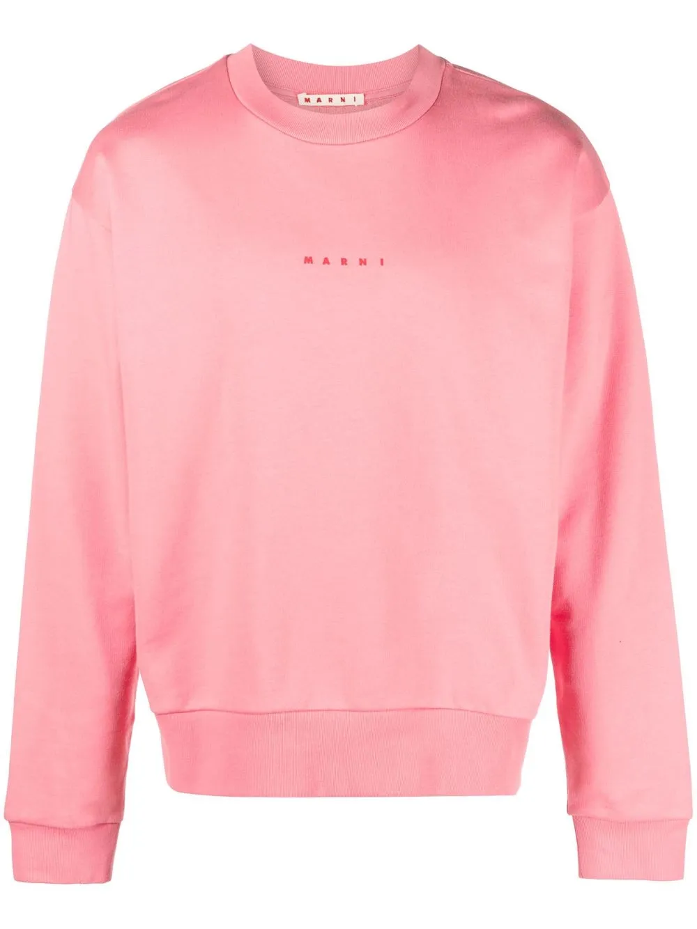 

Marni logo-print cotton sweatshirt - Pink