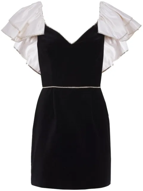 Markarian Orchid ruffle mini dress