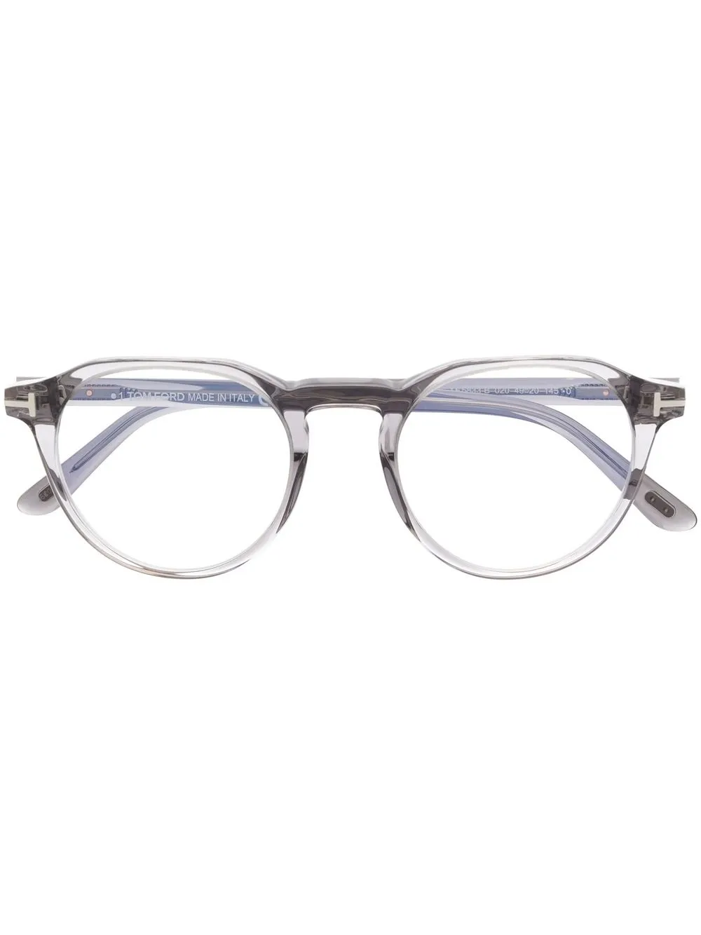 Tom Ford Ft5833b Round-frame Glasses In 灰色