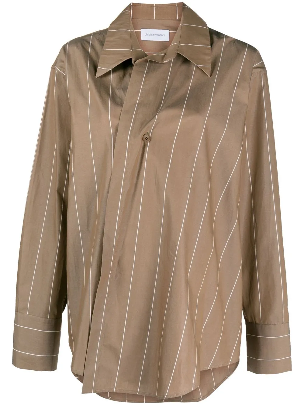 

Christian Wijnants Thika striped shirt - Brown