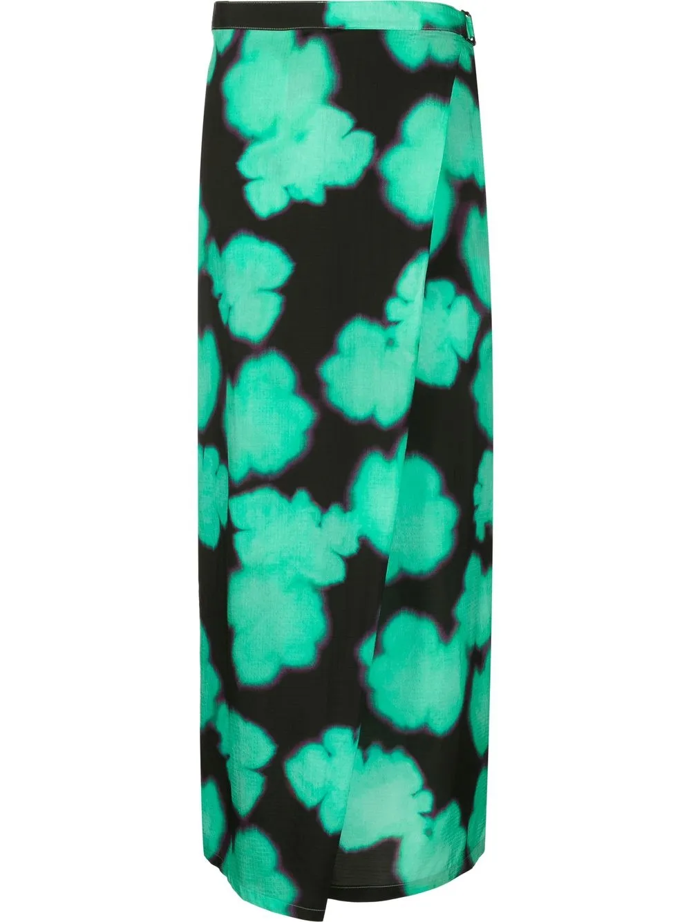 

Christian Wijnants Sono abstract-print wrap skirt - Green