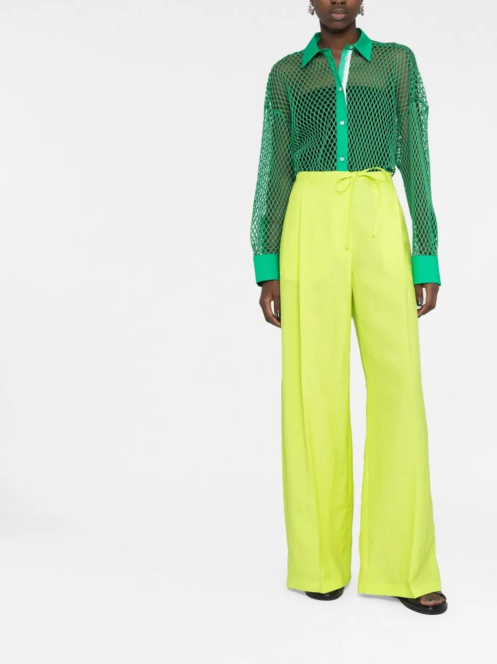 Christian Wijnants High waist broek - Groen