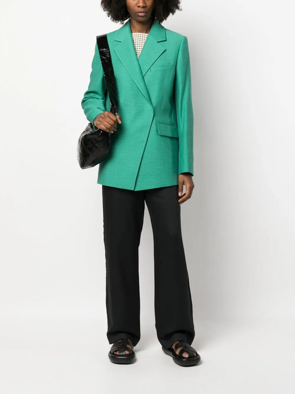 Christian Wijnants Asymmetrische blazer - Groen