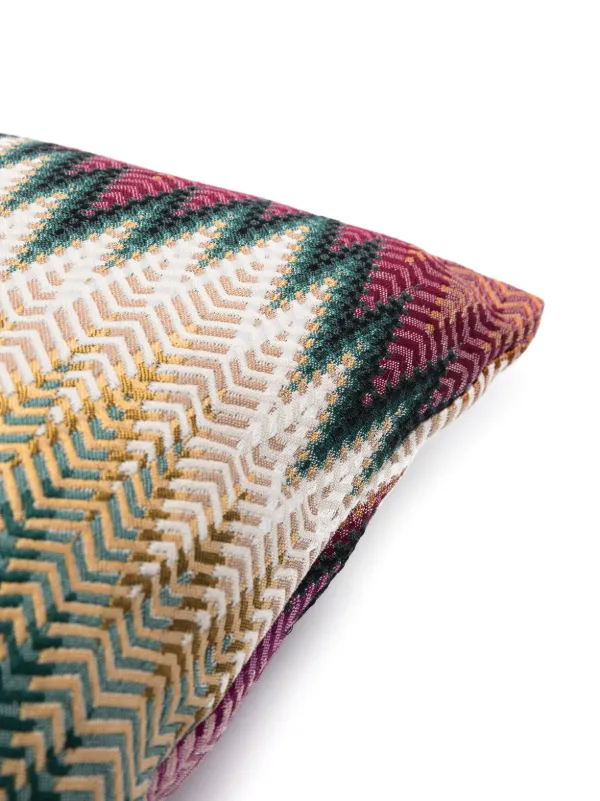 Missoni Home woven-zigzag Cushion | White | FARFETCH