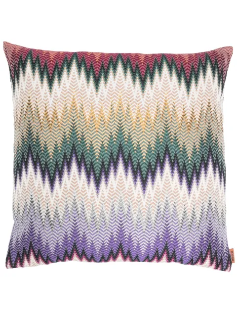 Missoni Home woven-zigzag cushion
