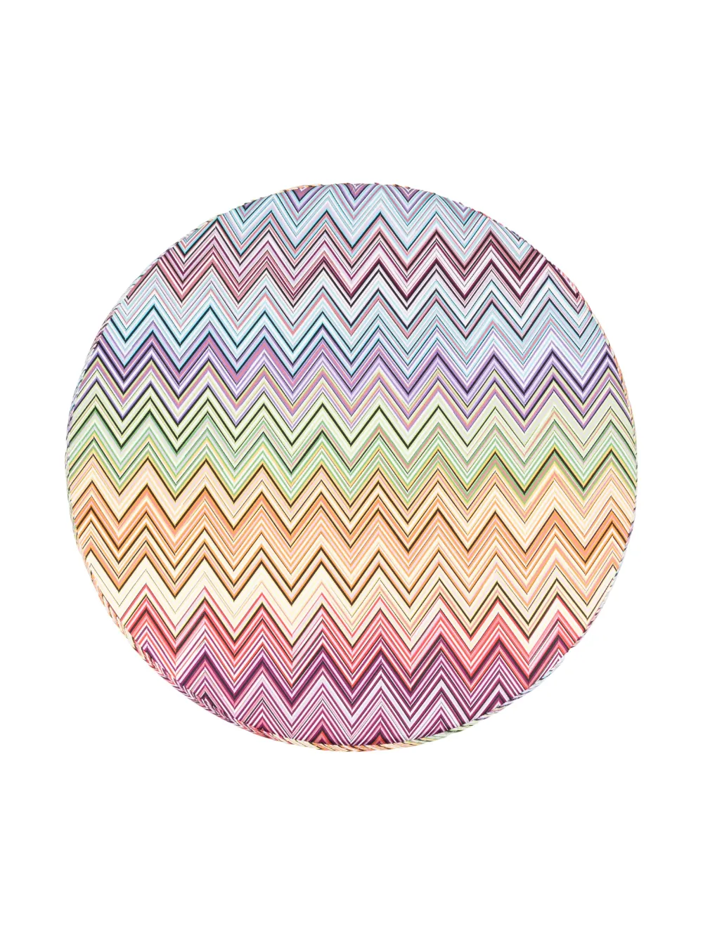 Missoni Zigzag-print Pouf In Orange